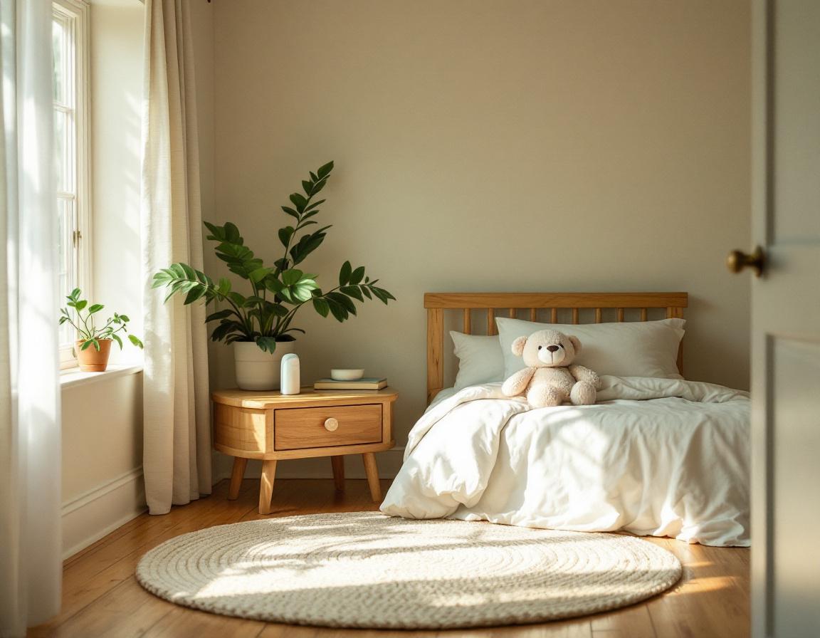 Cozy child's bedroom with soft linens and indoor plants, representing Allergy and Asthma HEPA cleaning.